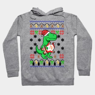 Ugly Christmas sweater dinosaur Hoodie